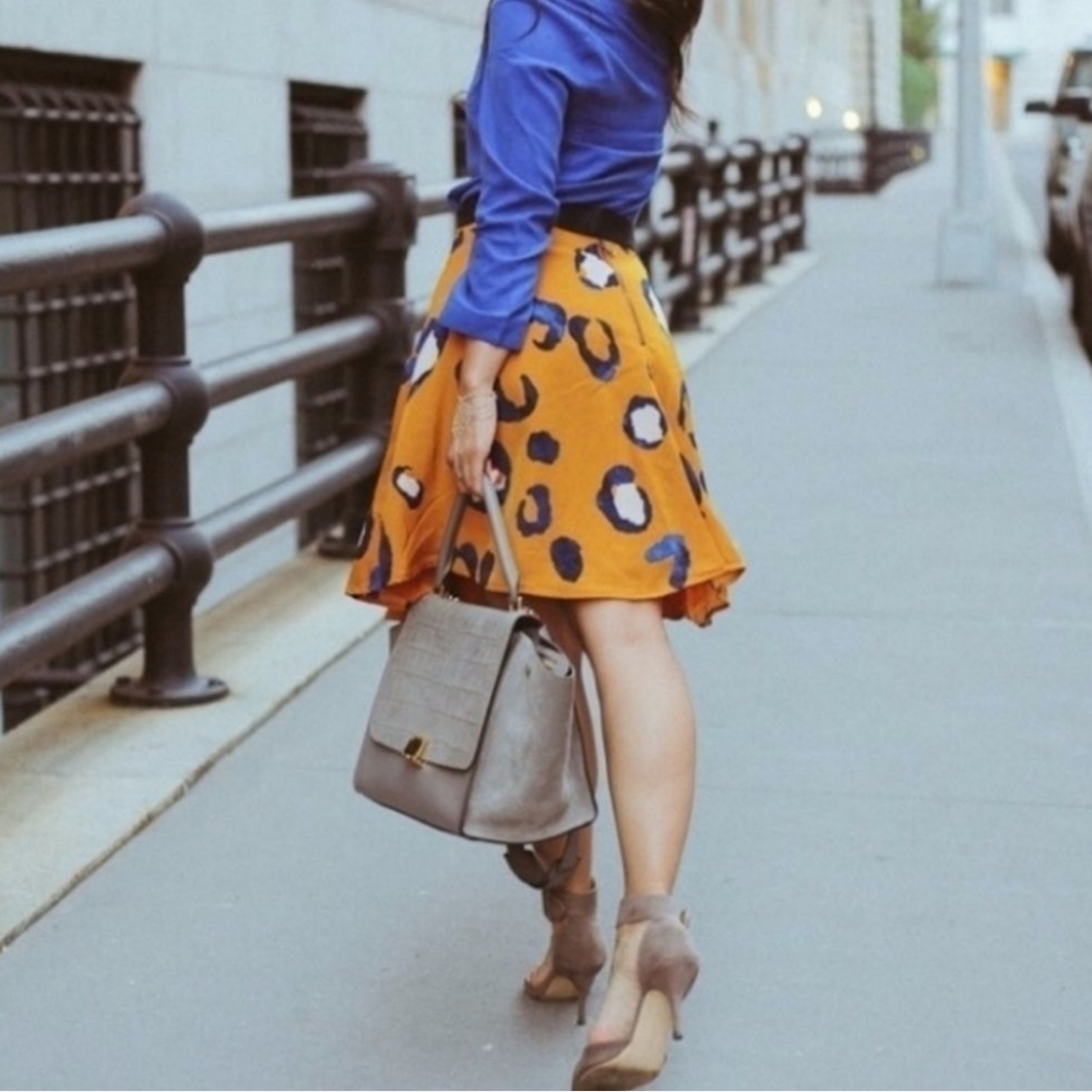 3.1 Phillip Lin Leopard Print Circle Flowy Cute Mini Skirt - Picture 1 of 11